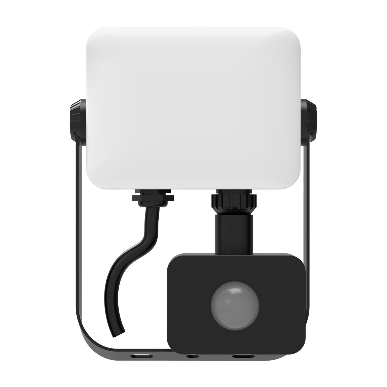 Naświetlacz LED Sanico Milky PIR, 4000K, 20 W, IP65, czujnik ruchu i zmierzchu