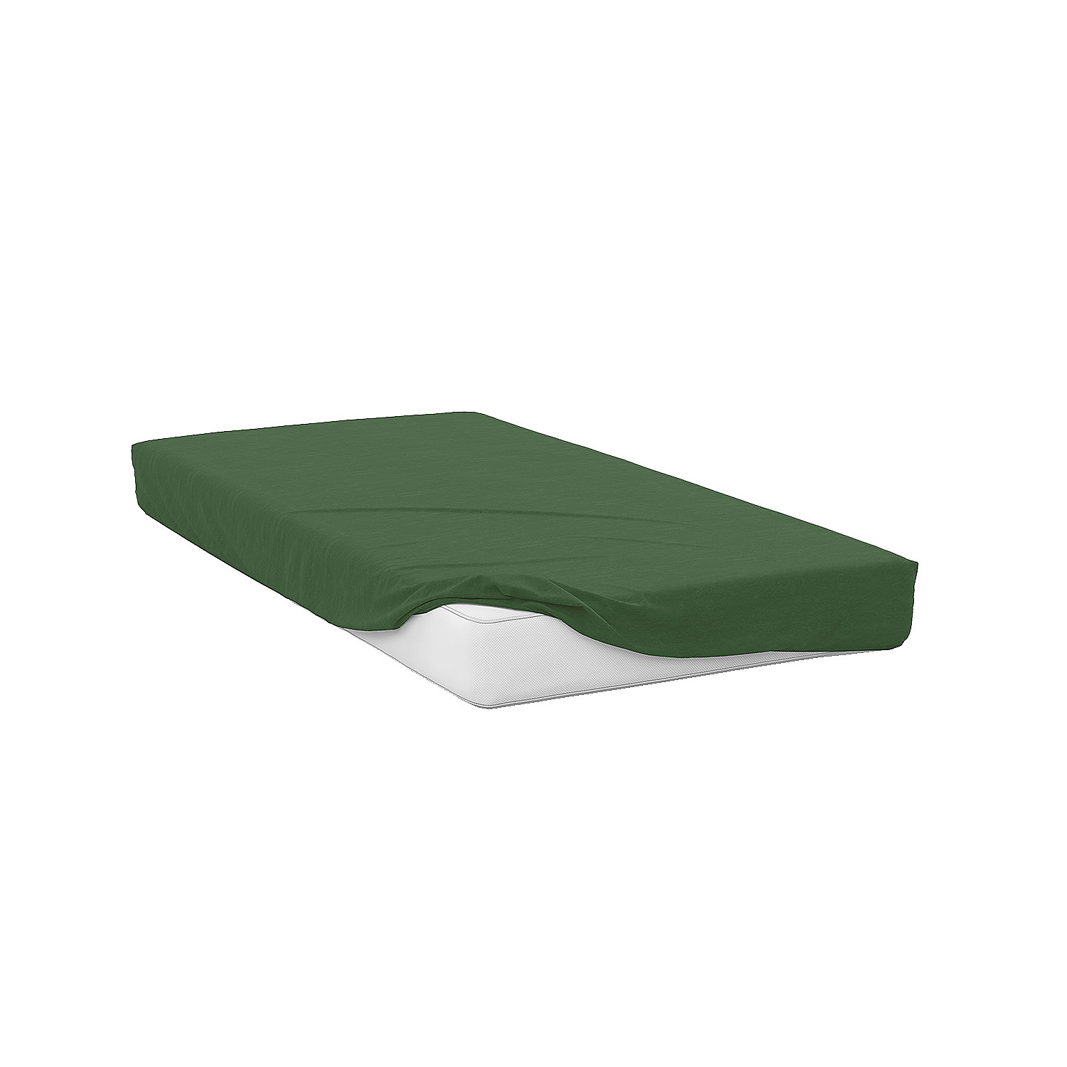 Prześcieradło z gumką 160 x 200 x 25 cm Soft Jersey, zielone