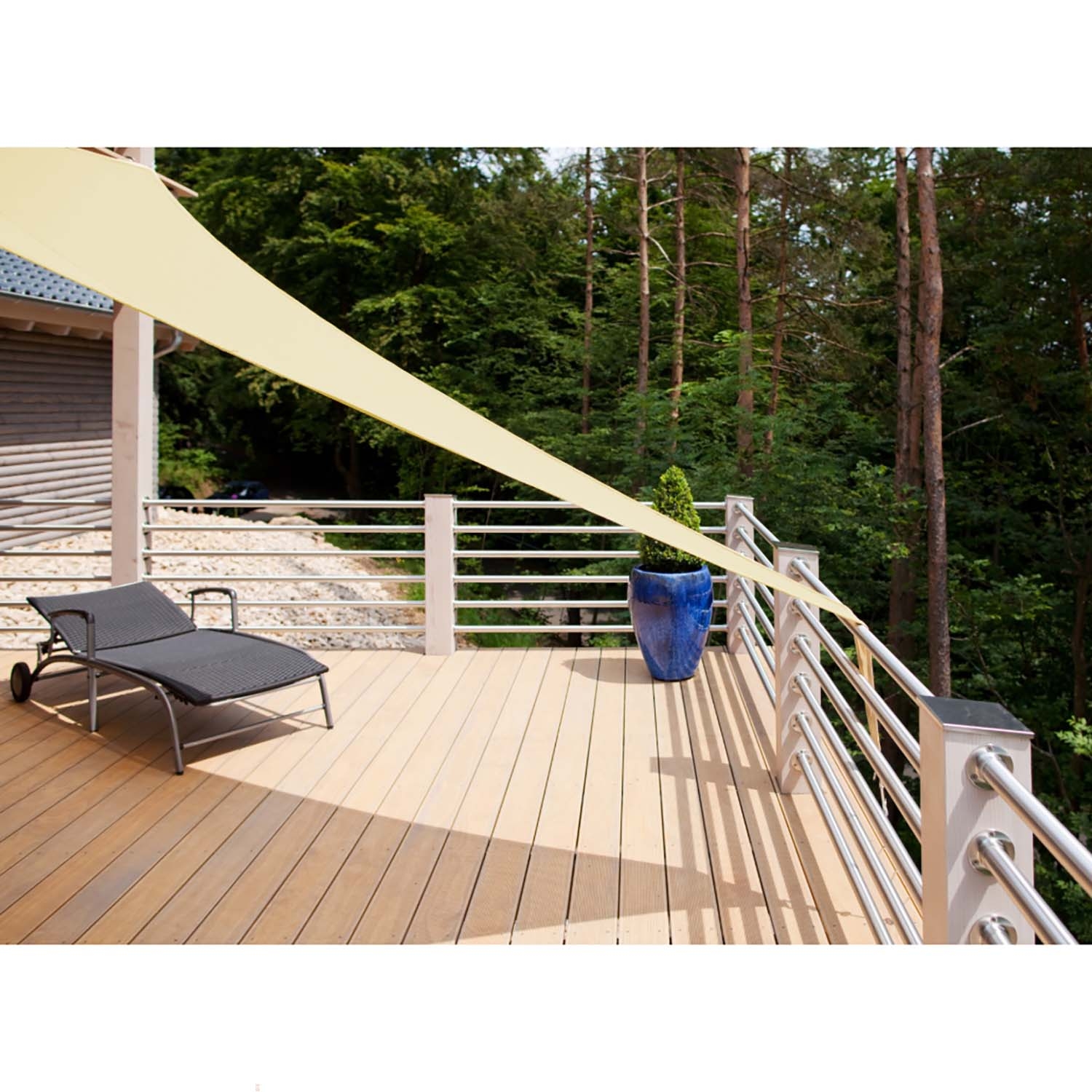 Żagiel ogrodowy przeciwsłoneczny DecoTeam, prostokąt, 2 x 3 m, beżowy