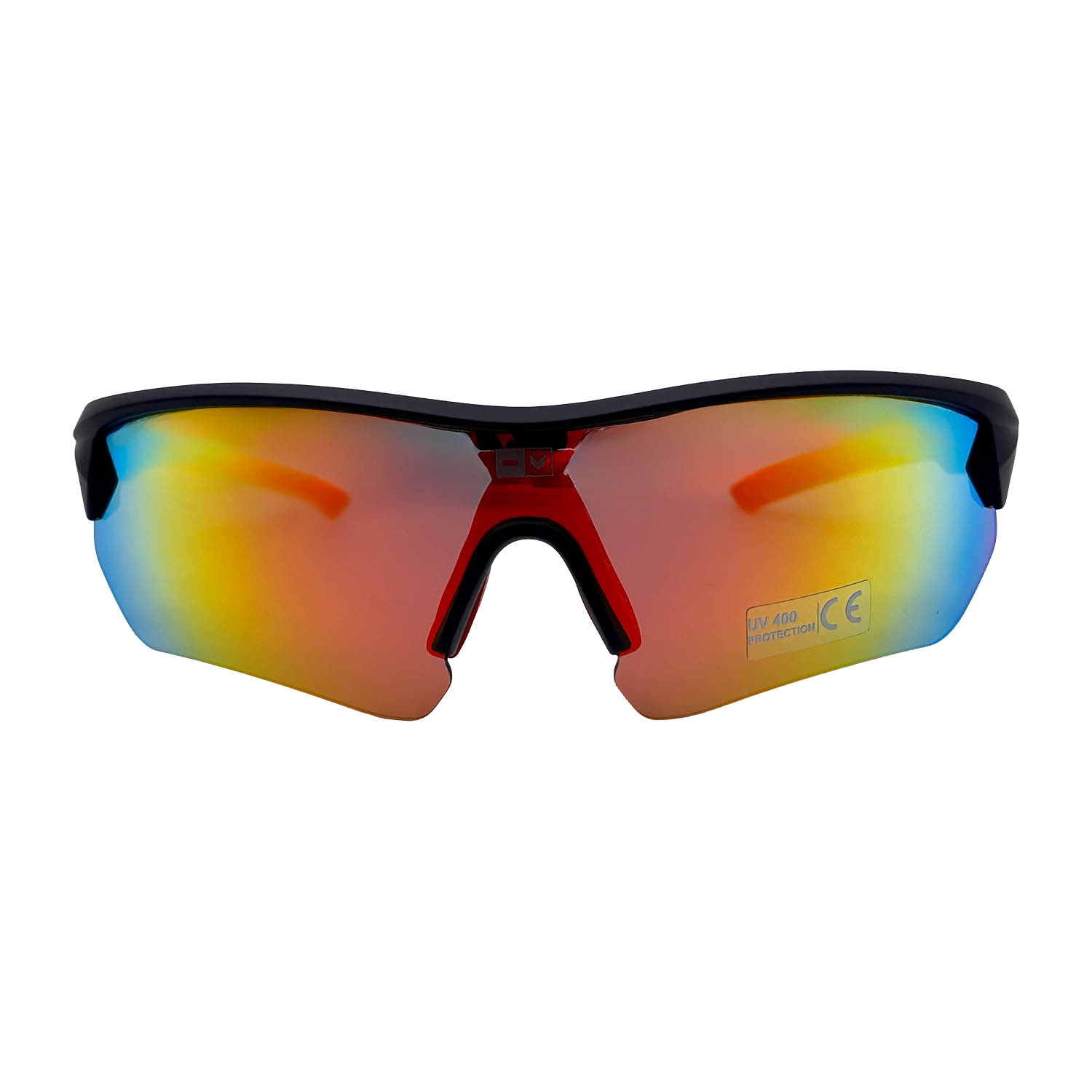 Okulary przeciwsłoneczne sportowe UV400 HiMountain, czarno-pomarańczowe