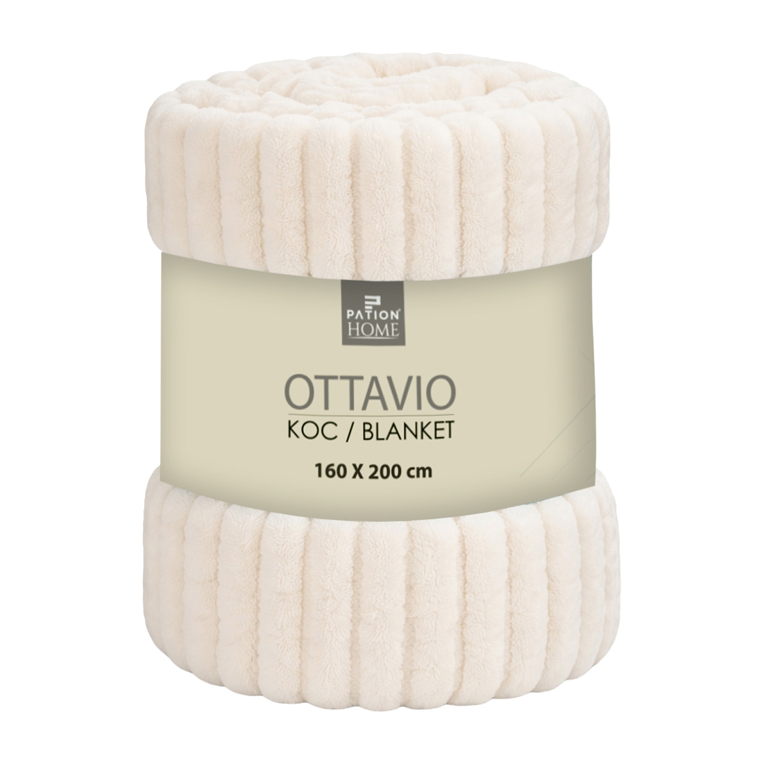 Koc 160 x 200 cm Pation Home Ottavio, 300 gsm, ecru