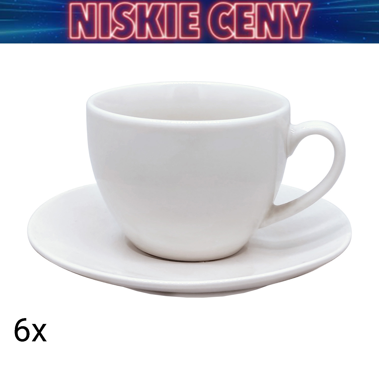 Zestaw kawowy z porcelany MG Home Classic, 240 ml, 12 elementów