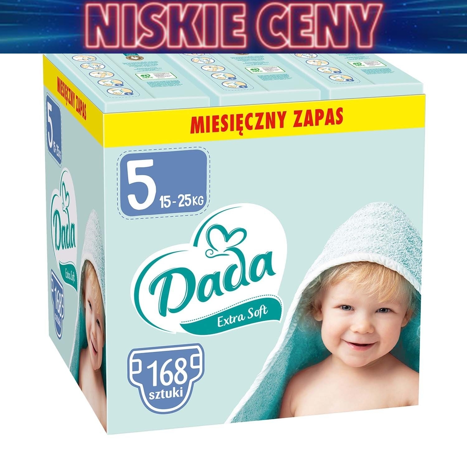 Pieluszki Extra Soft 5 Junior, 15-25 kg, 168 szt., z dodatkiem ekstraktu z aloesu